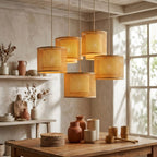 Arola Bamboo Hanging Lamp Two Layers