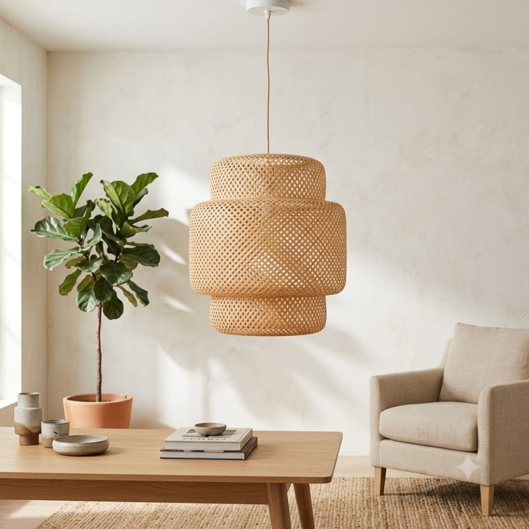 Arola Bamboo Hanging Lamp Three Layers