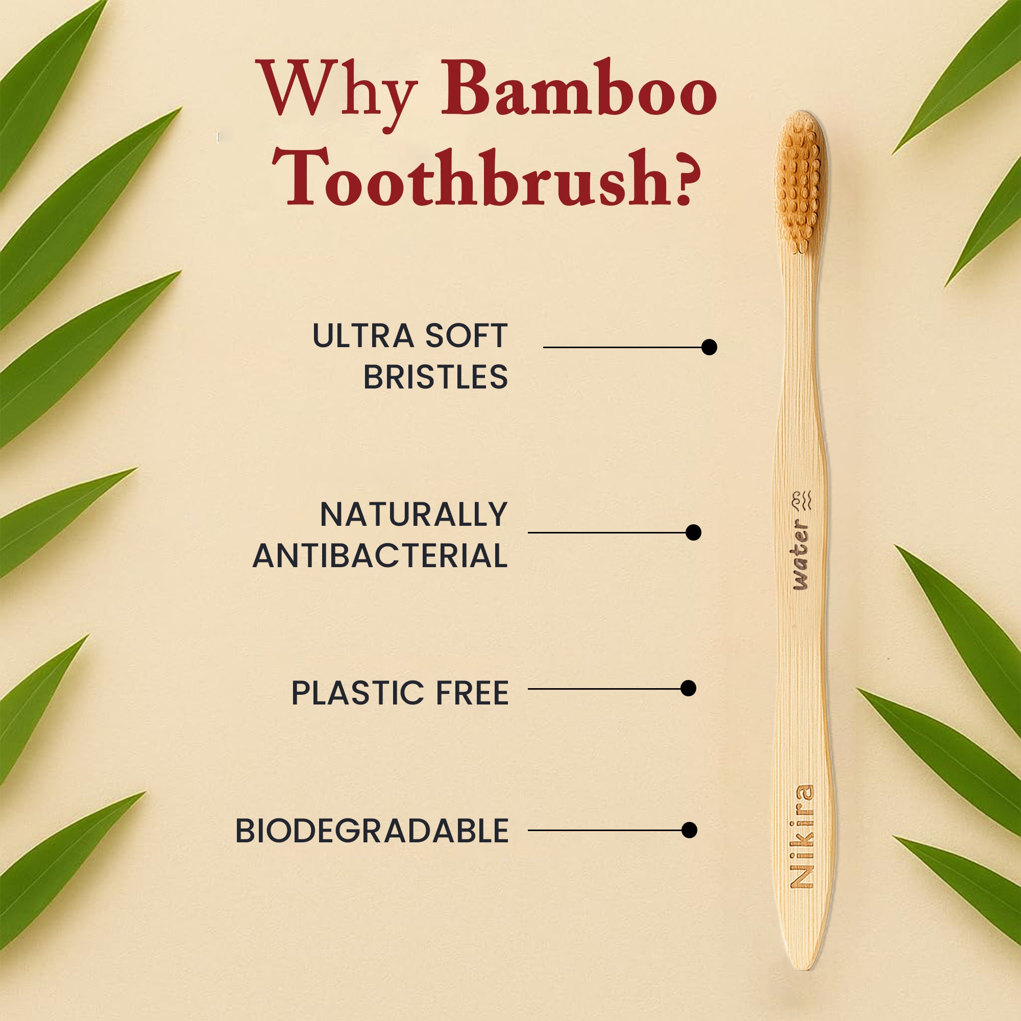 Nikira Adult Bamboo Tooth Brush