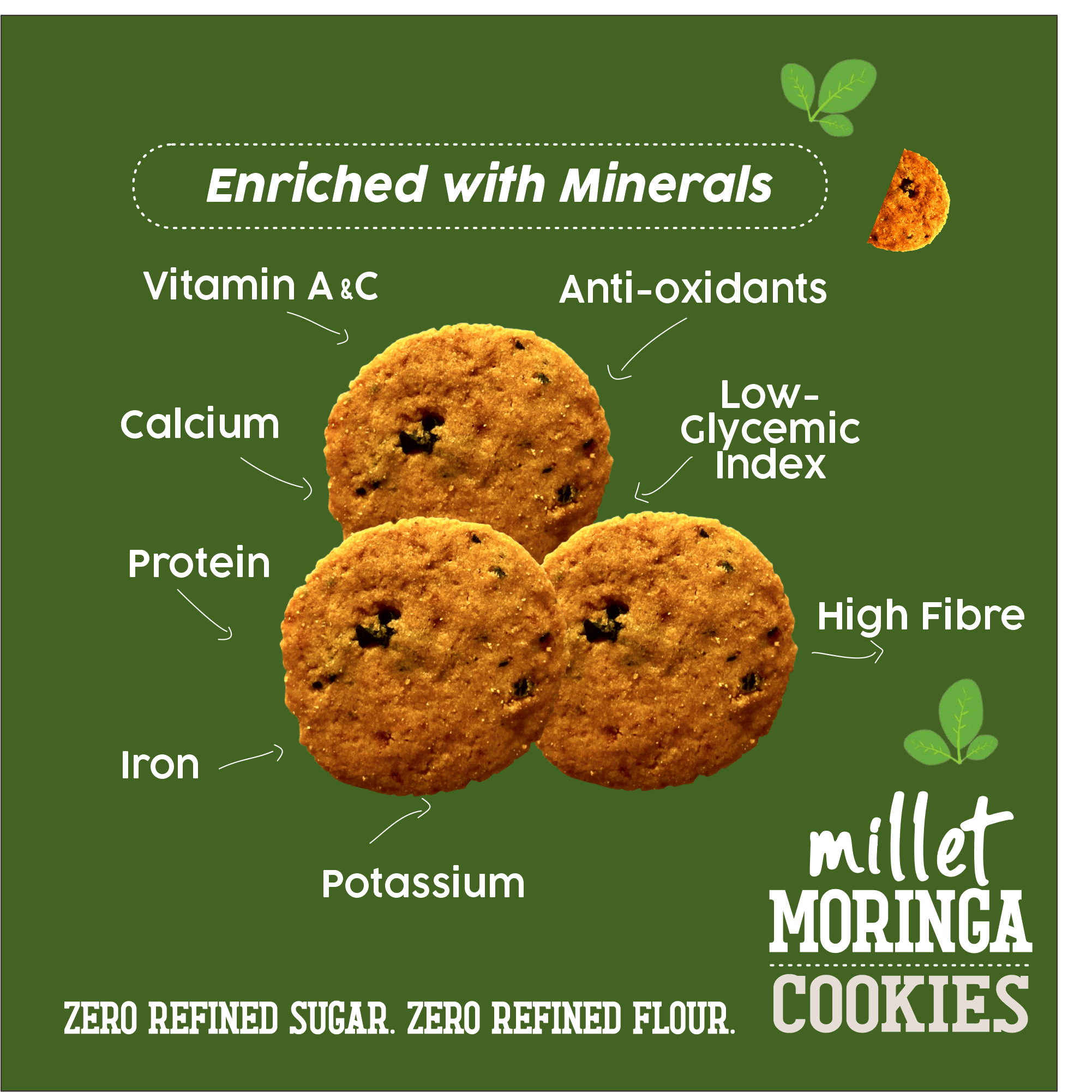 Farmerette Millet Moringa Cookies