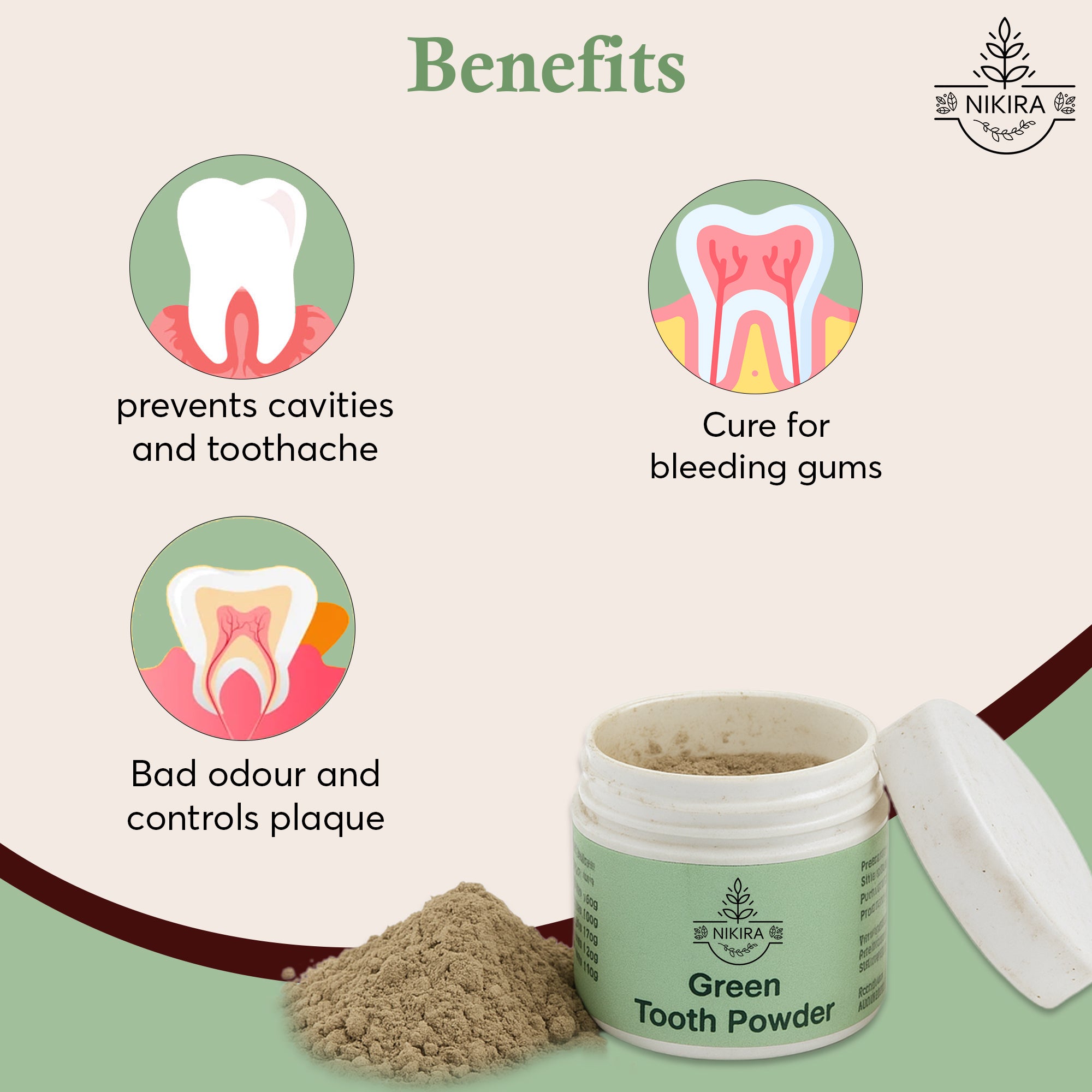 Nikira Green Tooth Powder 10gm