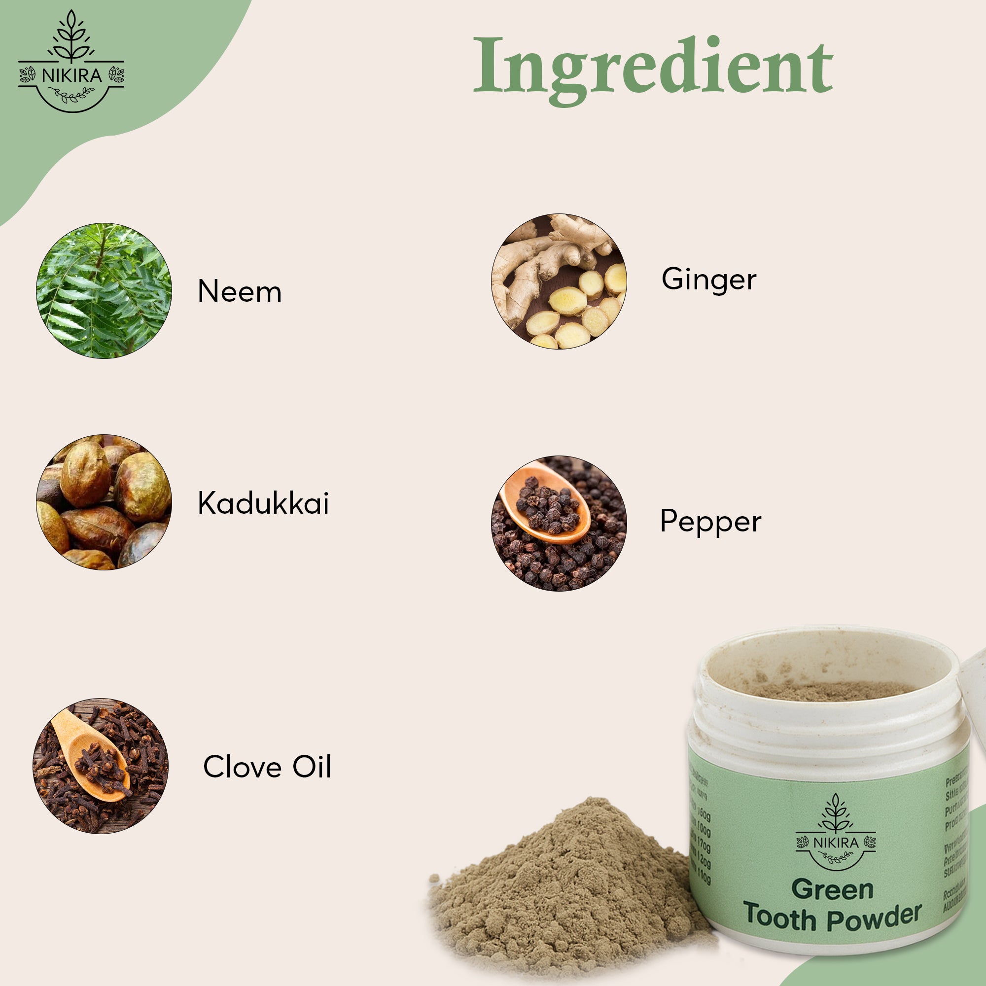 Nikira Green Tooth Powder 10gm