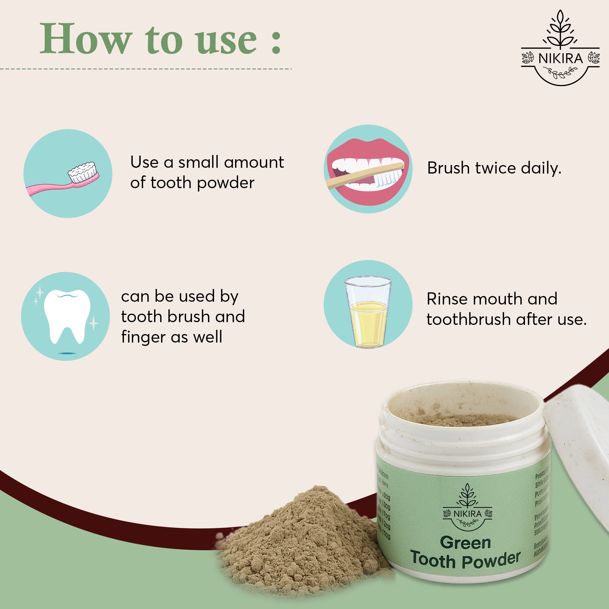 Nikira Green Tooth Powder 10gm