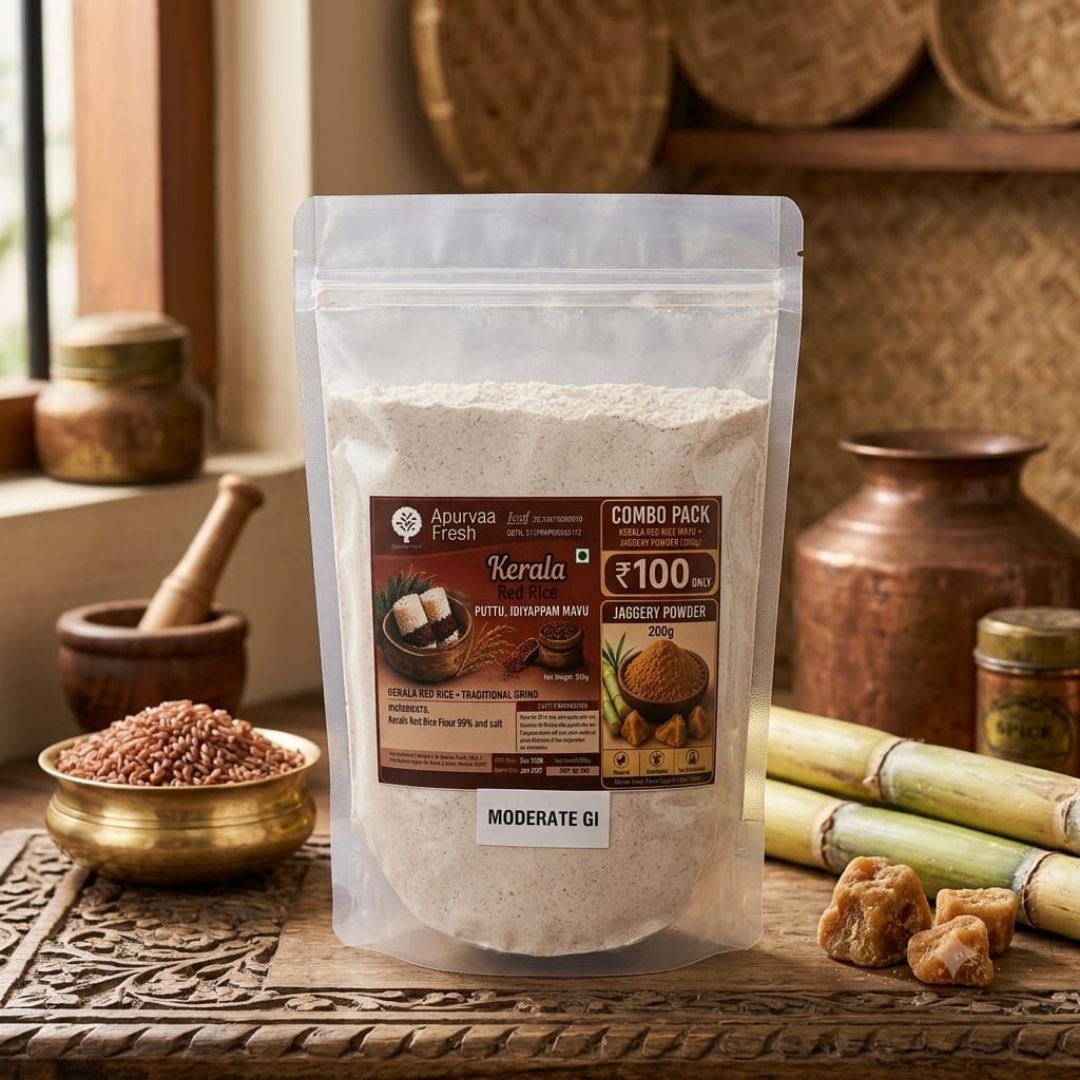 Apurvaa Fresh Kerala Mattai Rice Puttu with Free Jaggery Powder