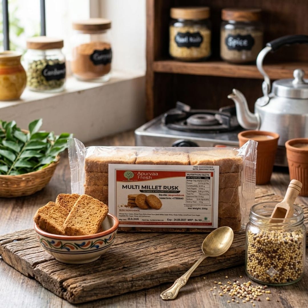 Apurvaa Fresh Mulitimillet Wheat Rusk