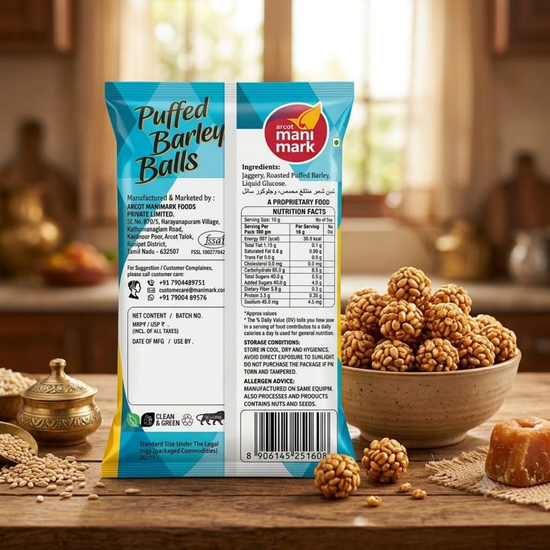 Manimark Puffed Barley Balls
