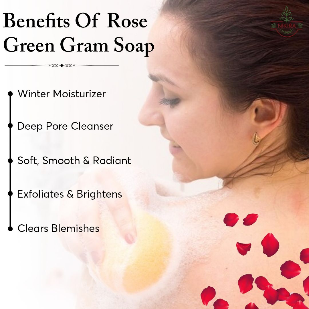 Nikira Rose Green Gram Soap