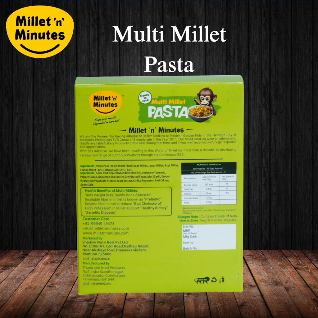 Shadvik Millet Pasta - Multi Grain