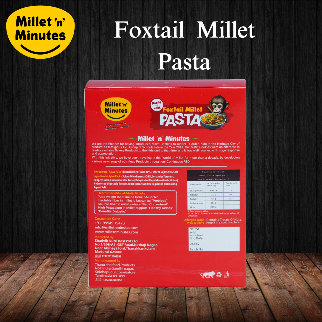Shadvik Millet Pasta - Foxtail