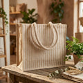 Green Fem Stripped Bag