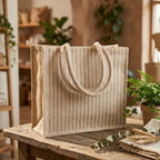 Green Fem Stripped Bag
