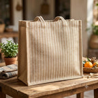 Green Fem Stripped Bag