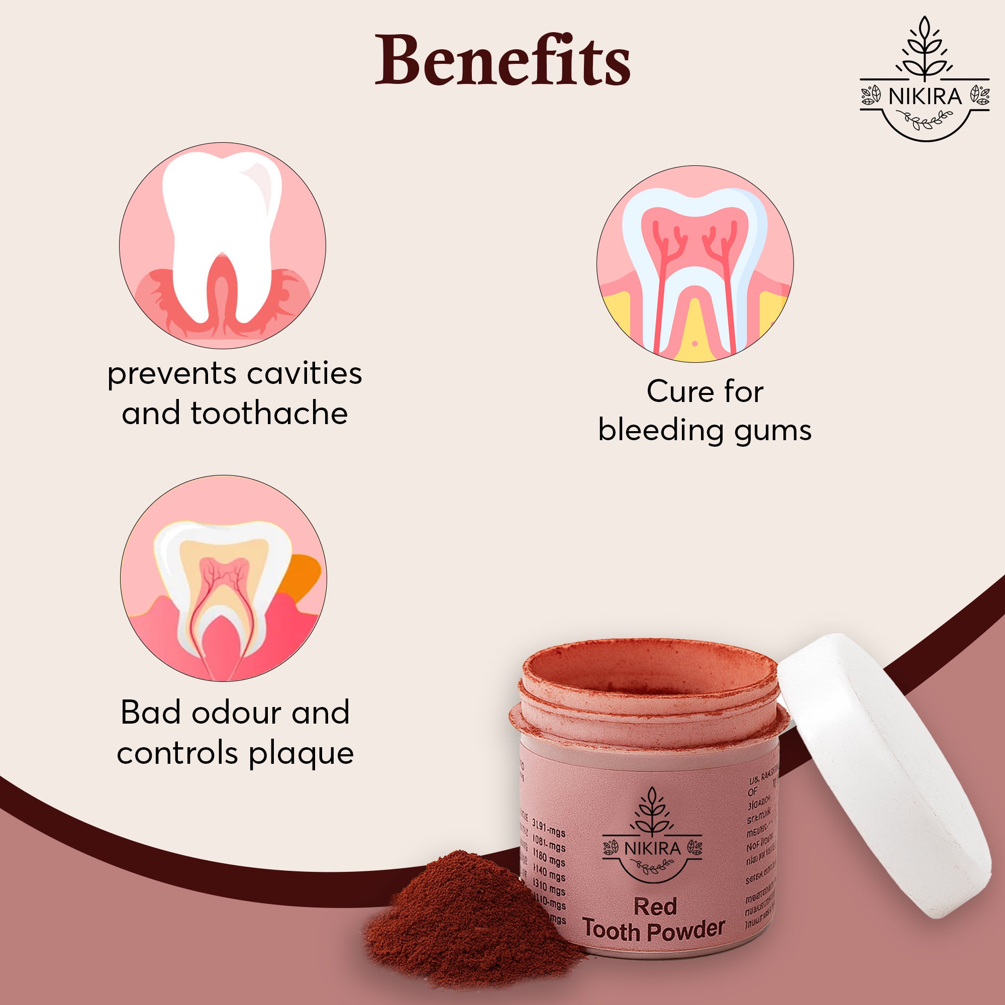 Nikira Red Tooth Powder 10gm
