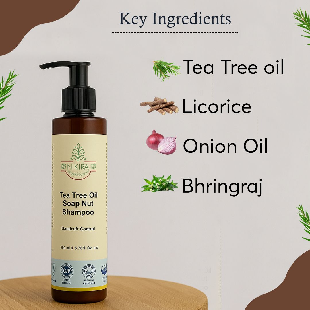 Nikira Tea Tree Oil Soap Nut Shampoo 200Ml
