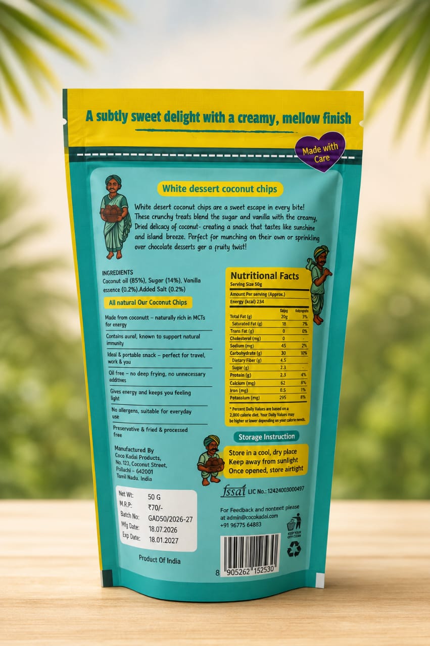 Gagni White Dessert Coconut Chips (50gm)