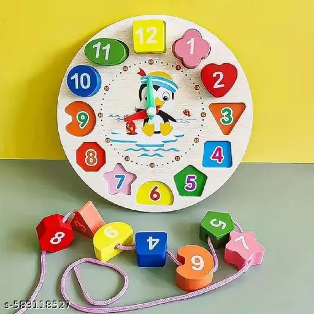 ELMWOODS Wooden Clock