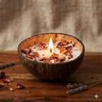 Kottravai Handmade Coconut Shell Candle Holder
