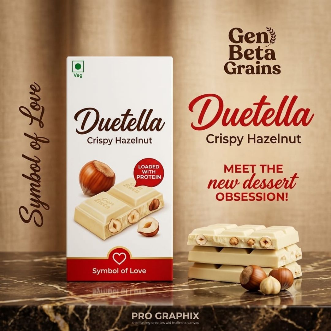 Gen Beta Grains Duetella Chocolate Bar