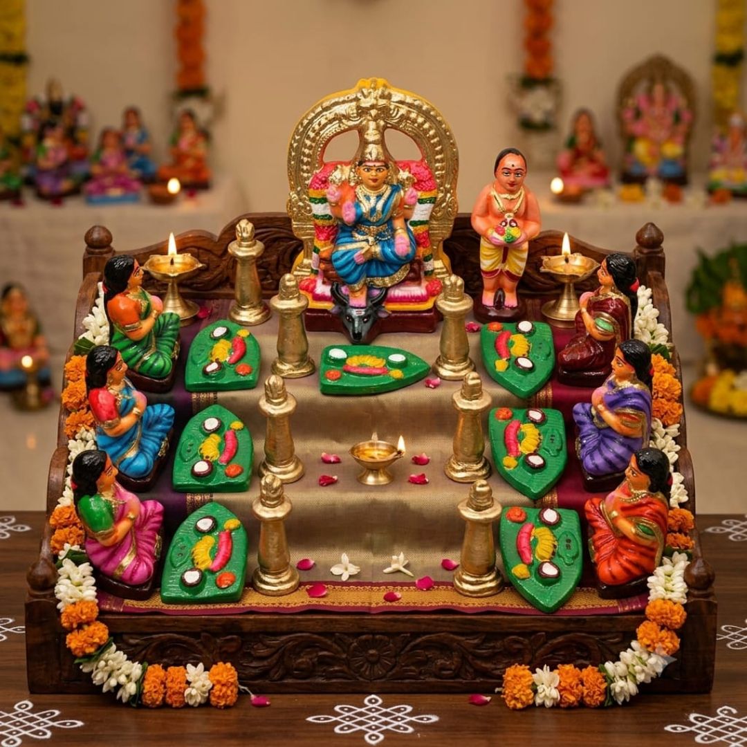 KAVC Durgai Poojai Set Clay Toy