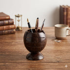 Kottravai Handmade Coconut Shell Pen Holder