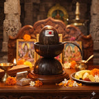 Kottravai Handmade Coconut Shell Shiva Lingam Idol